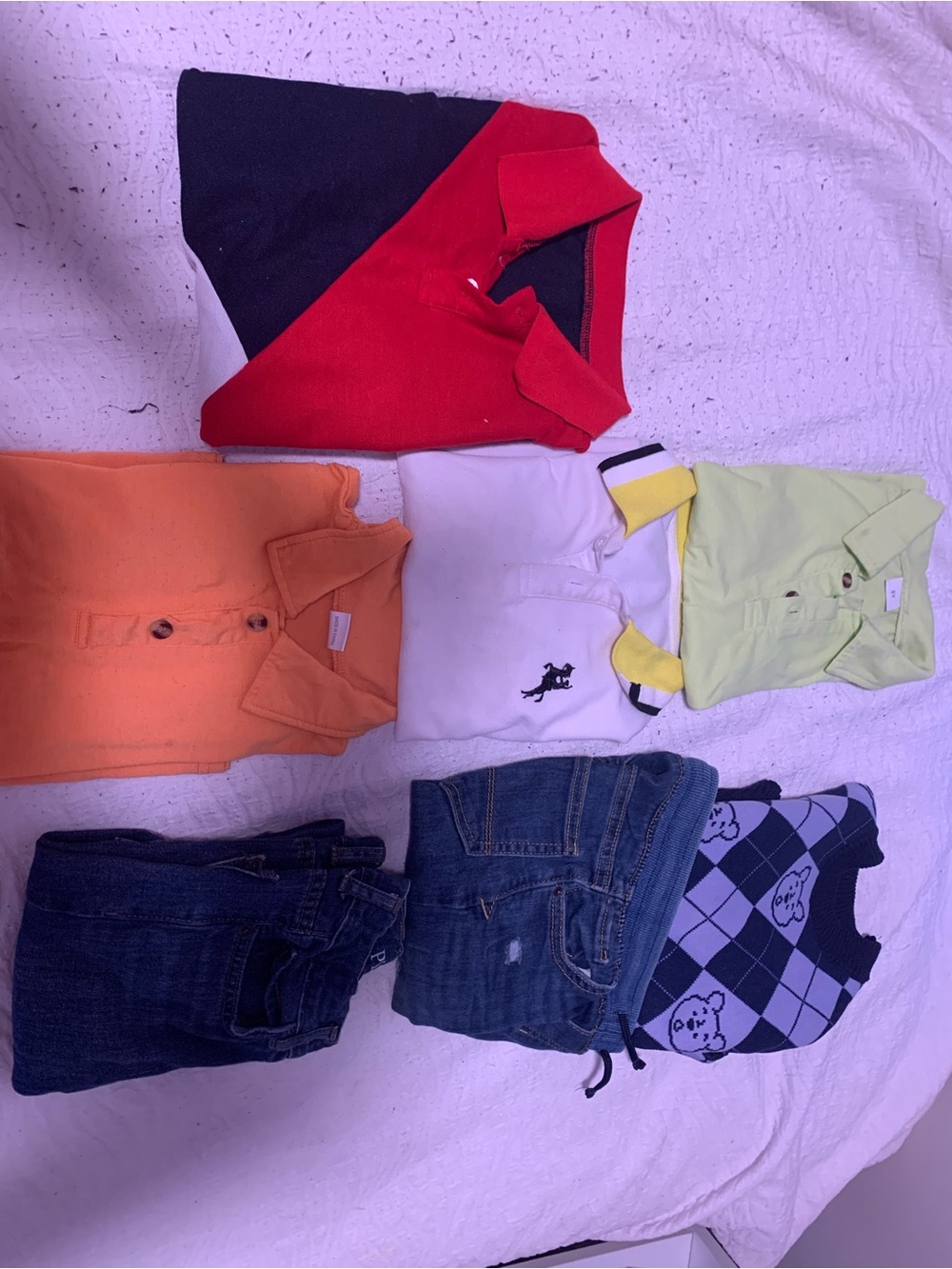Kids Red and Black Polo Shirt - Unbranded